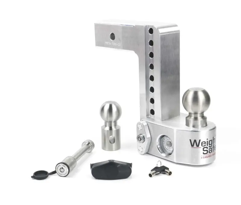 Weigh Safe 8In Drop Hitch W/Built-In Scale & 2.5In Shank (10K/18.5K Gtwr) W/Ws05 - Aluminum 2