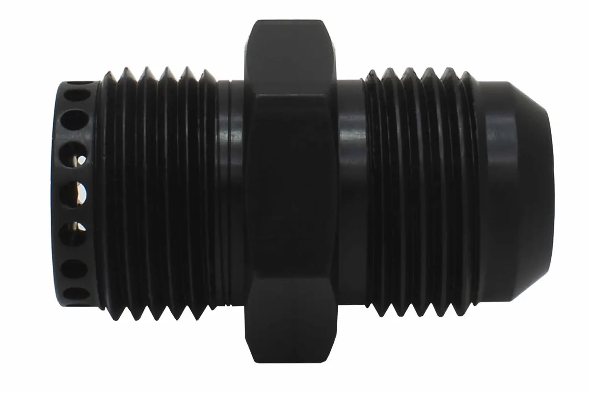 Valve Cover Baffle Fitting -12An Orb Black Anodized 1