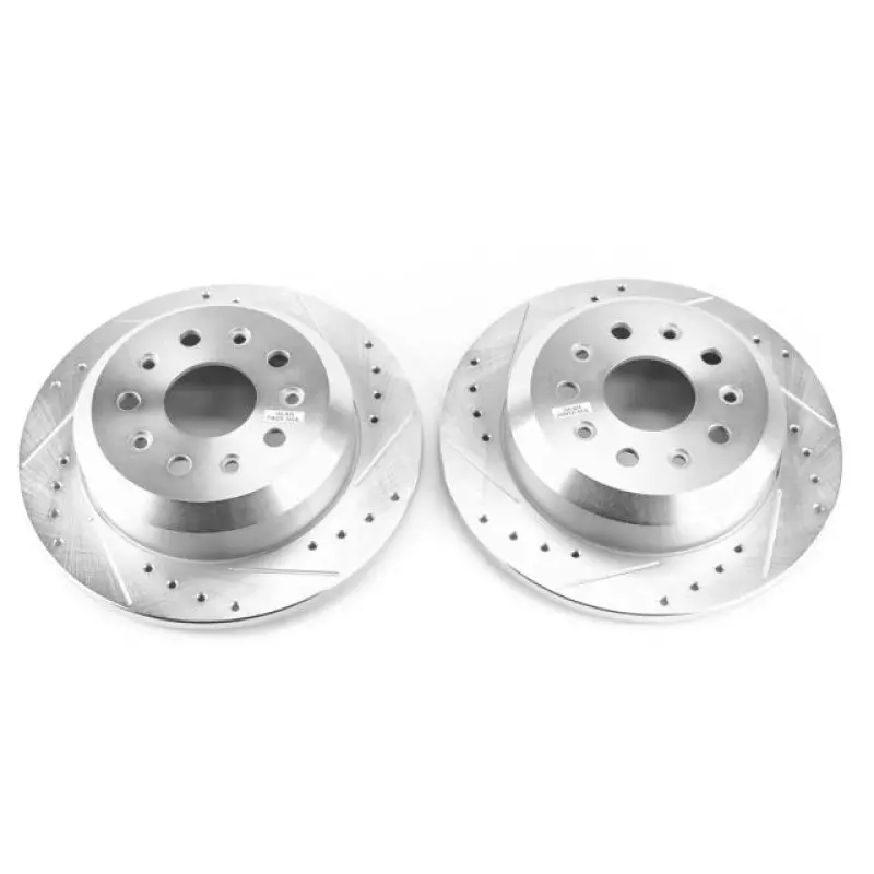 Power Stop 2018 Jeep Wrangler Rear Evolution Drilled & Slotted Rotors - Pair 1