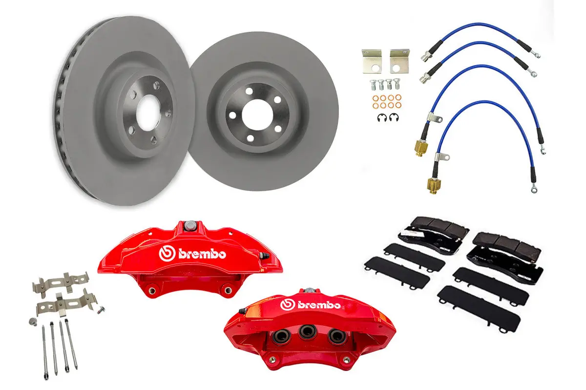 Steeda Mustang Bullitt 6-Piston 15" Front Brembo Brake Upgrade Kit - Red (2015-2025) 1