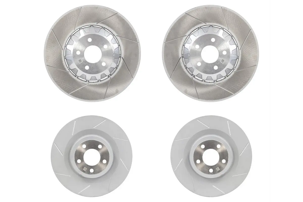 Steeda Mustang Gt/Dark Horse Two-Piece Slotted Front & Rear Rotor Set (2024-2026) 1