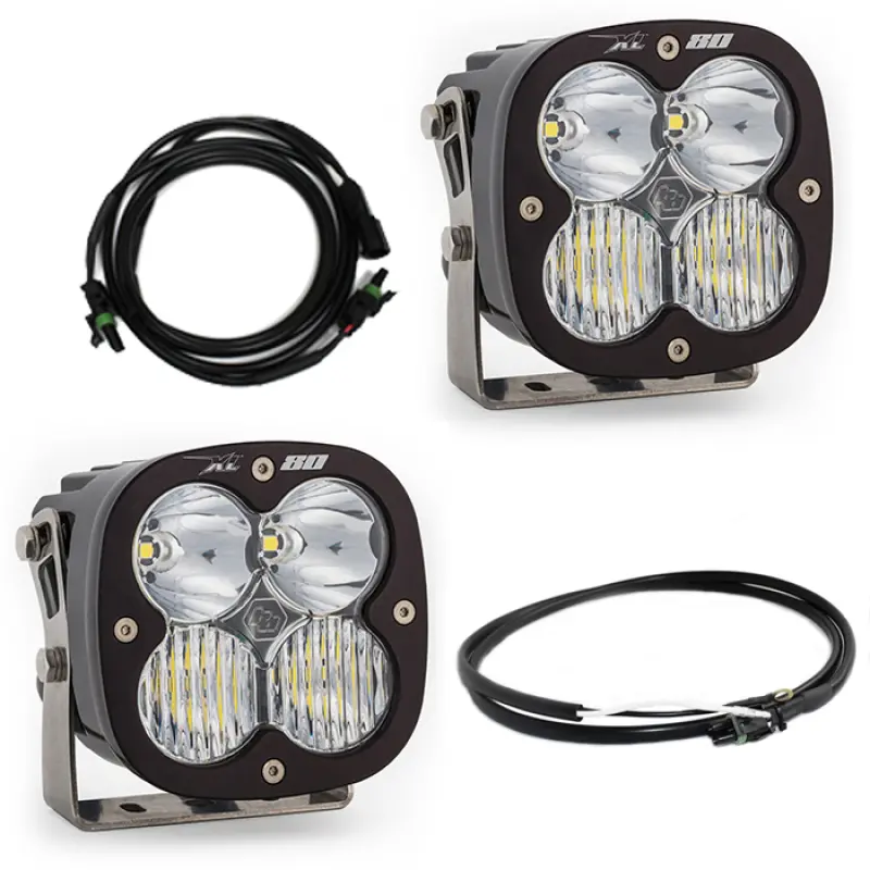 Baja Designs Jeep Jl/Jt Rubicon Steel Bumper Led Light Kit Xl 80 W/Upfitter 1