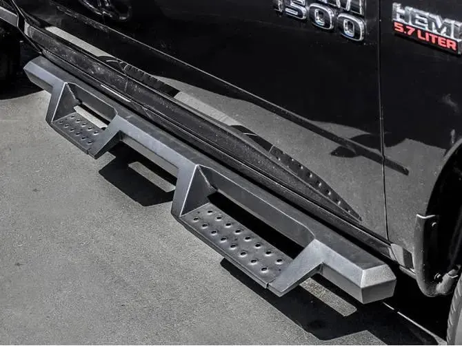 Westin 09-18 Dodge/Ram 1500 Crew Cab / 25/3500 Crew Drop Nerf Step Bars - Textured Black 1
