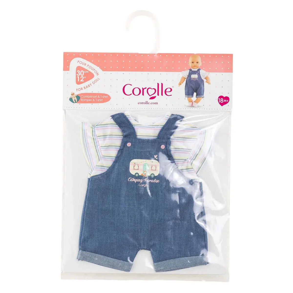 Corolle Jeans Overall Met T-Shirt Kleine Ontdekker - 30Cm 2