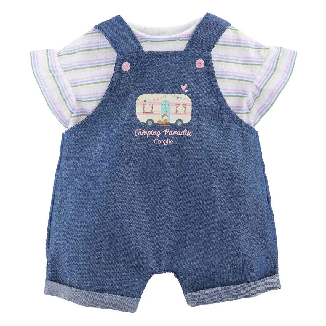 Corolle Poppen Jeans Overall Met T-Shirt Kleine Ontdekker - 36Cm 1