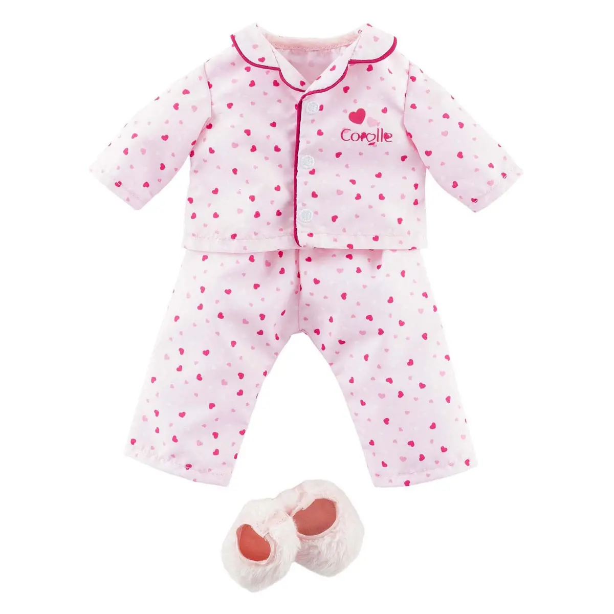 Corolle Ma Poppenpyjama En Slofjes - Hartjes - 36Cm 1