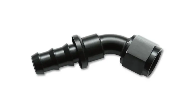 Vibrant -10An Push-On 45 Deg Hose End Fitting - Aluminum 1
