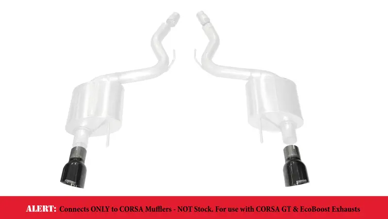 Corsa 2015-2025 Ford Mustang Gt 3.0In Inlet / 4.5In Outlet Black Pvd Tip Kit (For Corsa Exhaustonly) 2