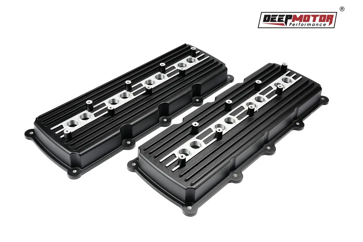 Deepmotor Aluminum Cast Valve Covers For Gen 3 Iii Hemi 5.7L 6.1L 6.4L Black 2