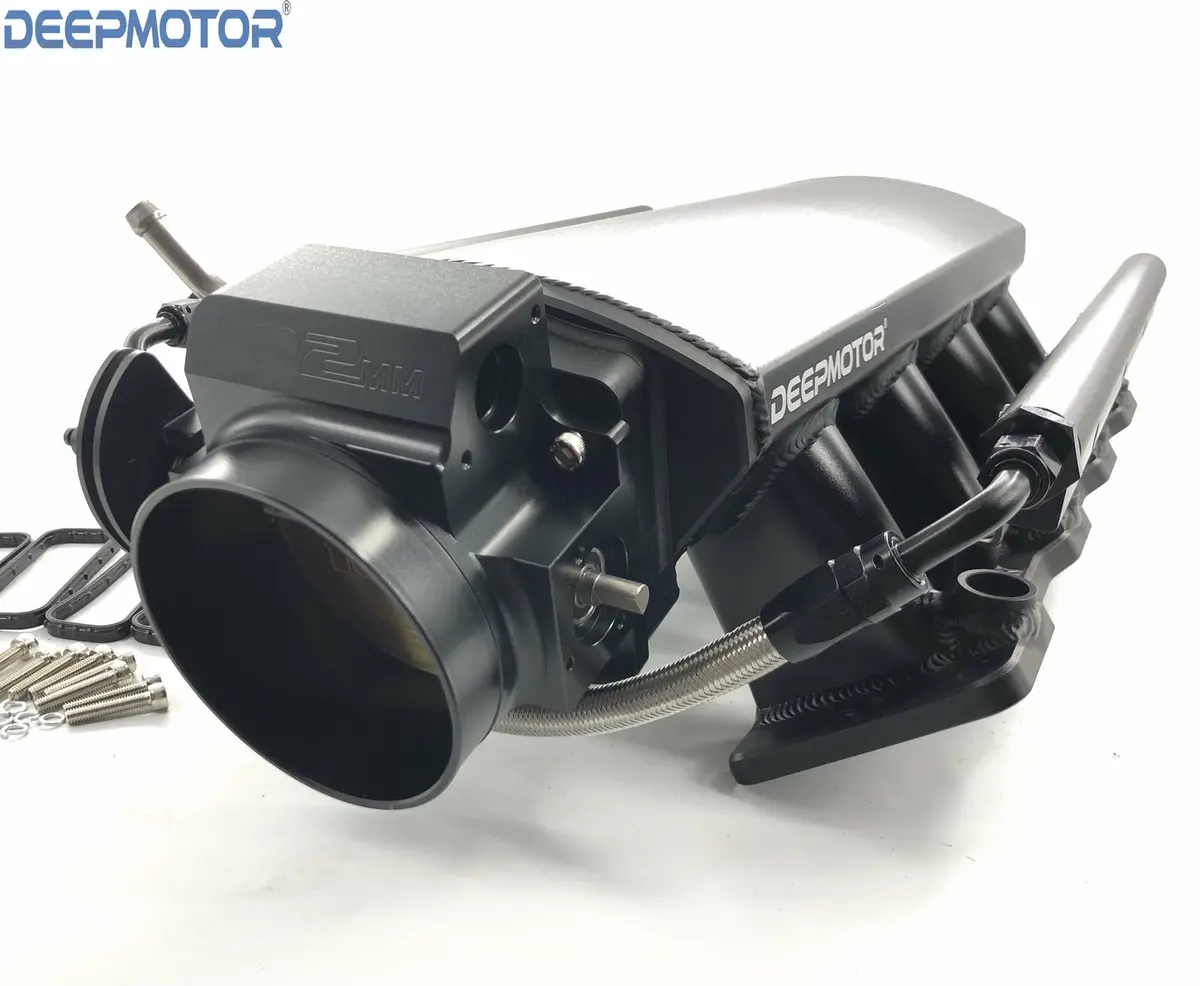 Low Intake Manifold Ls1 Ls2 Ls6 W/ Map Sensor Port Fuel Rail 92Mm Throttle Body 1