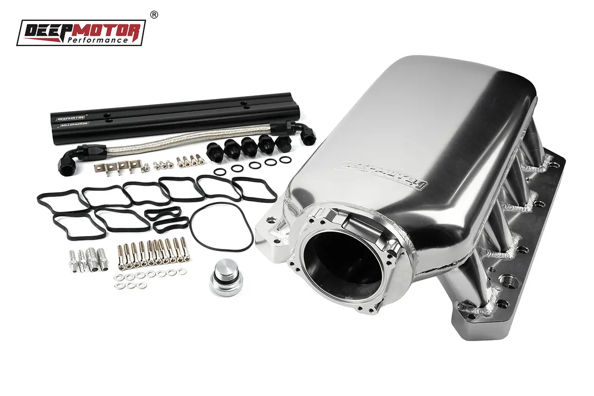 Deepmotor 90Mm Big Volume 9.6L Intake Manifold Fuel Rail For Hemi Gen Iii Silver 1