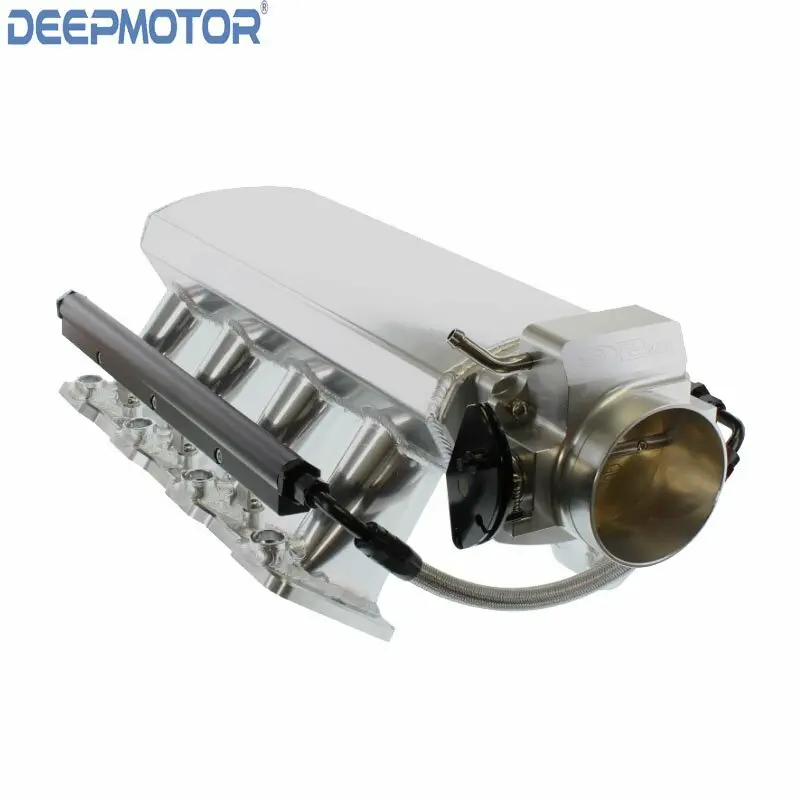 Ls1 Ls2 Ls6 Intake Manifold W/ Map Sensor Fuel Rail 102Mm Throttle Body Silver 1