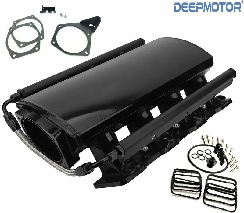 Ls1 Ls2 Ls6 Low Profile Intake Manifold W/ Map Sensor Port Fuel Rail +Tb Bracket 1