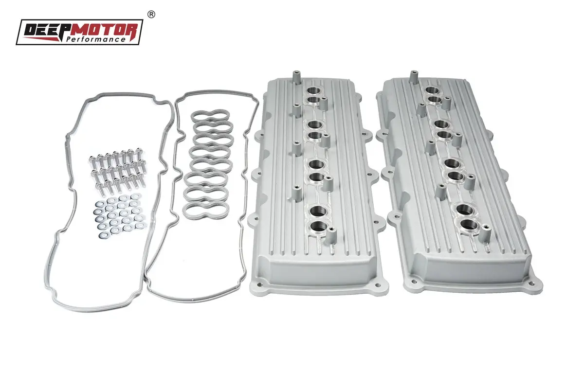 Deepmotor Aluminum Cast Valve Covers For Gen 3 Iii Hemi 5.7L 6.1L 6.4L Silver 1