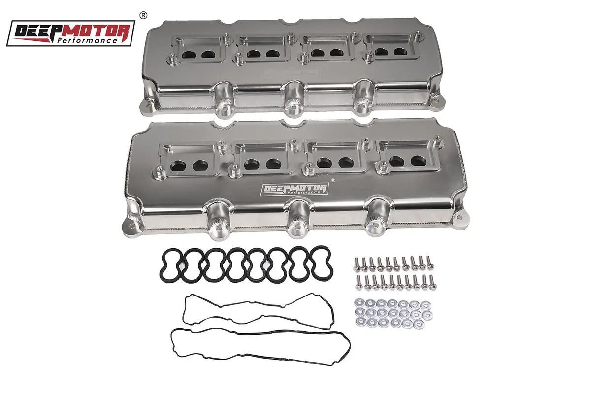 Deepmotor Aluminum Fabricated Valve Covers For Gen 3 Iii Hemi 5.7L 6.1L 6.4L Sil 1