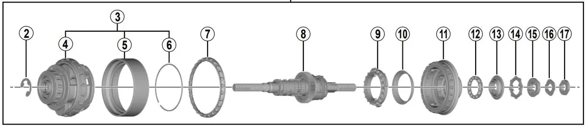 Shimano Nexus 8 Binnenwerk Sg-C6001 8R30 8R31 C6000 8R 1