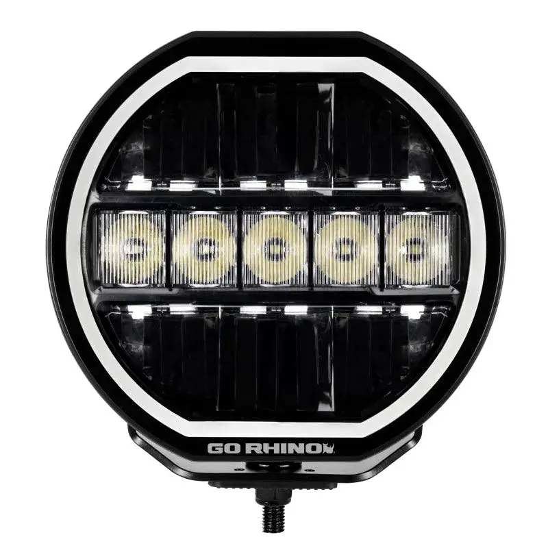 Go Rhino Xplor Blackout Series Maxline Led Hi/Low Beam W/Multi Drl (Surface Mount) 7In. - Blk 1