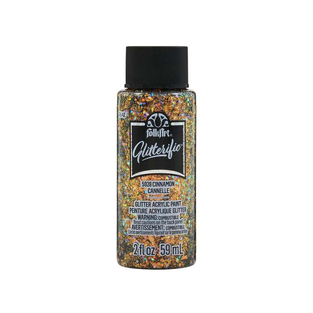 Folkart • Glitterific Acrylic Paint Cinnamon 59Ml 1