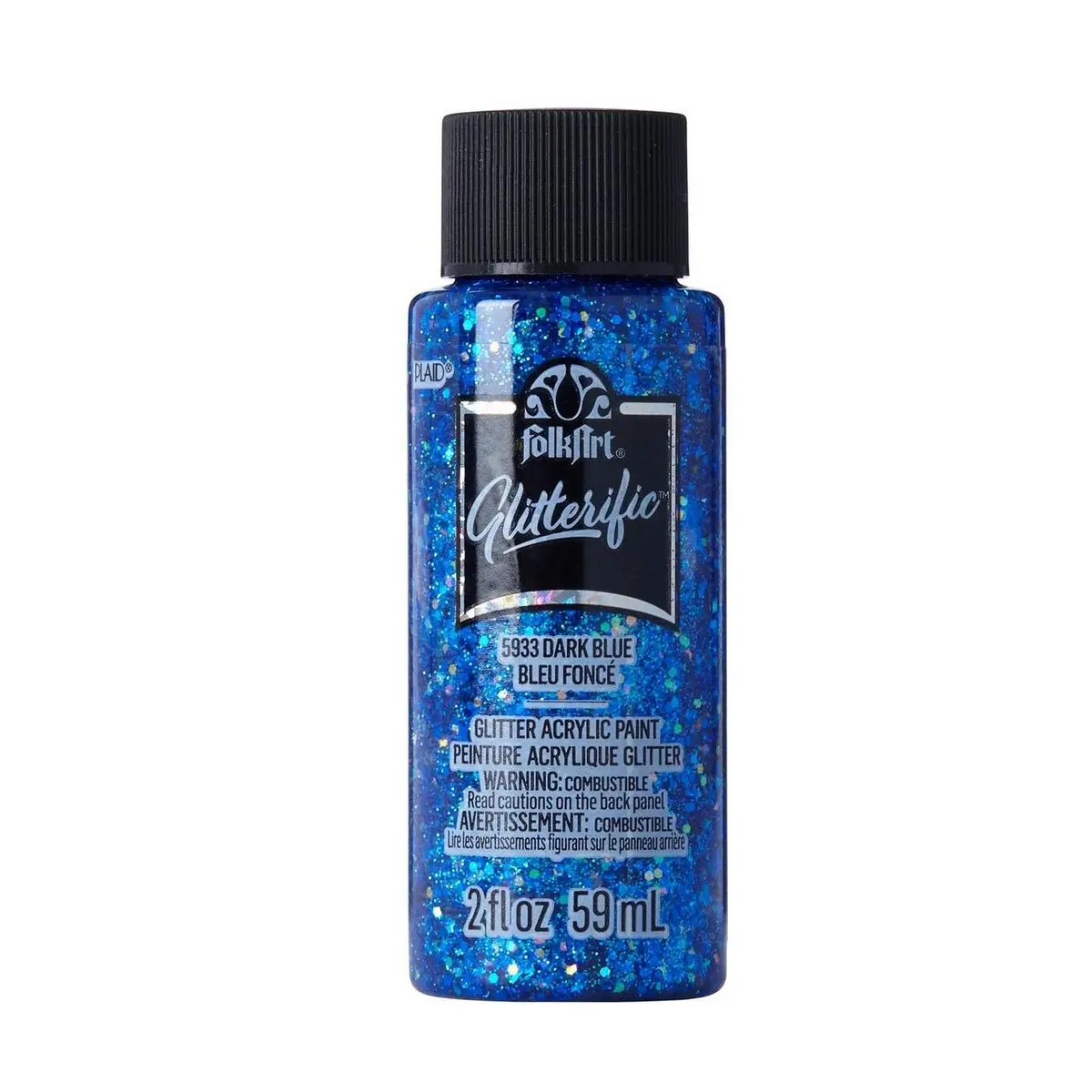 Folkart • Glitterific Acrylic Paint Dark Blue 59Ml 1