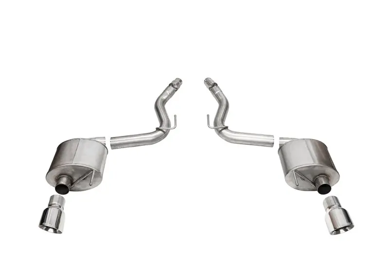 Corsa 24+ Ford Mustang Gt Touring Axle-Back Dual Rear Exit With 4.5In Pro Series Polished Tips 1