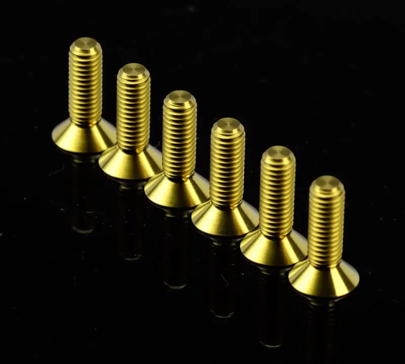 Nrg Titanium Steering Wheel Screw Upgrade Kit (Conical) - Chrome Gold 1