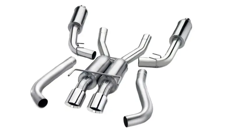 Corsa 2015-2017 Ford Mustang Gt 5.0 3In Cat Back Exhaust Black Dual Tips (Sport) 1