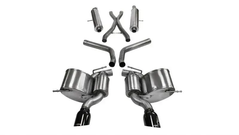 Corsa 12-21 Jeep Grand Cherokee 6.4L V8 Polished Sport Cat-Back Exhaust Black Tips 1