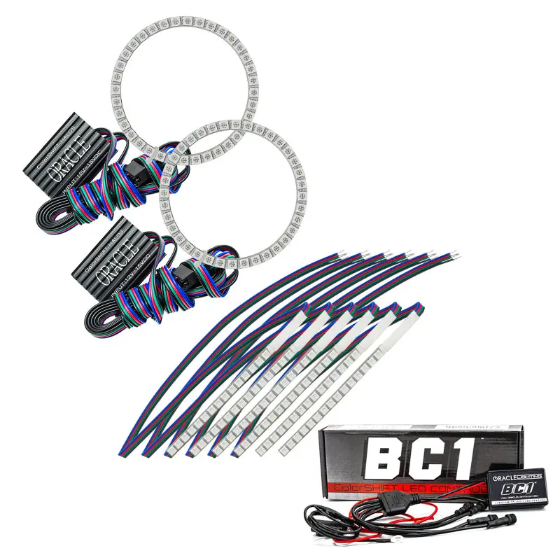 Oracle 15-17 Ford Mustang V6/Gt/Shelby Drl W/ Halo Kit - Colorshift W/ Bc1 Controller 1