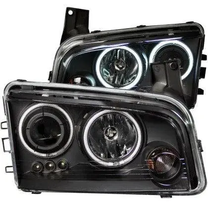 Anzo 2006-2010 Dodge Charger Projector Headlights W/ Halo Chrome (Ccfl) 2