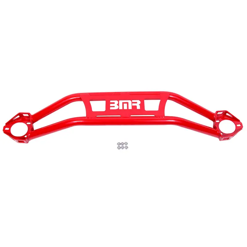 Bmr 08-18 Dodge Challenger Front Strut Tower Brace - Red (Twin Tube Design) 1