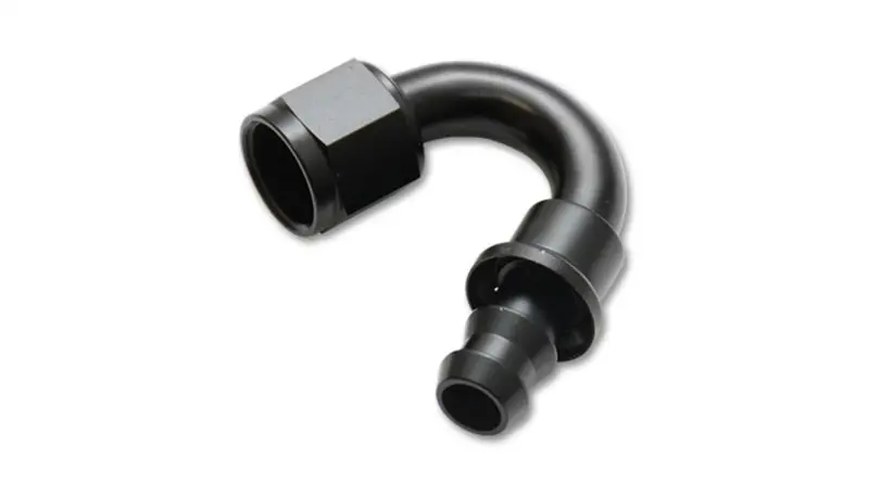 Vibrant -8An Push-On 150 Deg Hose End Fitting - Aluminum 1