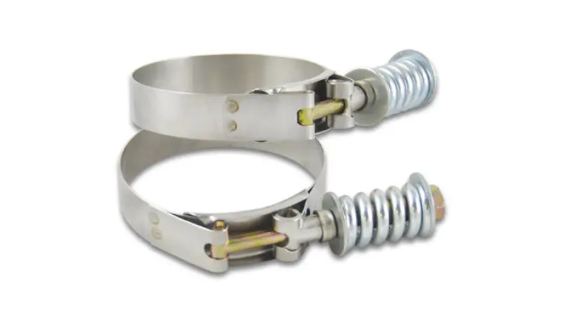 Vibrant Ss T-Bolt Clamps Pack Of 2 Size Range: 3.78In To 4.08In Od For Use W/ 3.5In Id Couplings 1