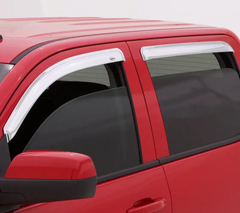 Avs 11-18 Jeep Grand Cherokee Ventvisor Outside Mount Front & Rear Window Deflectors 4Pc - Chrome 1