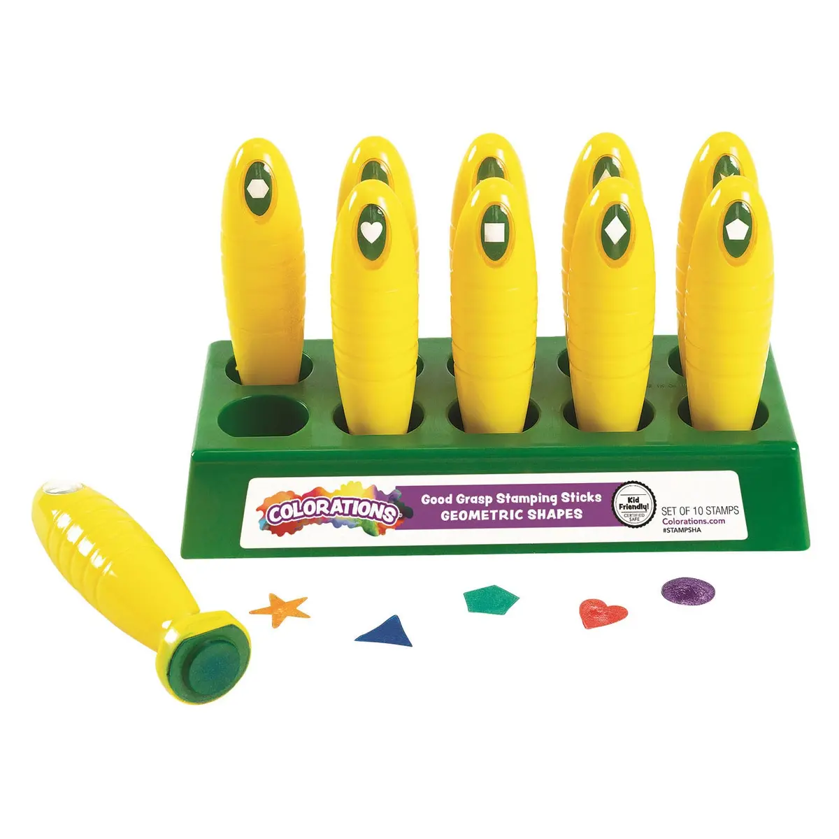 Colorations - Stempelsticks Geometrische Vormen - 10Dlg. 1