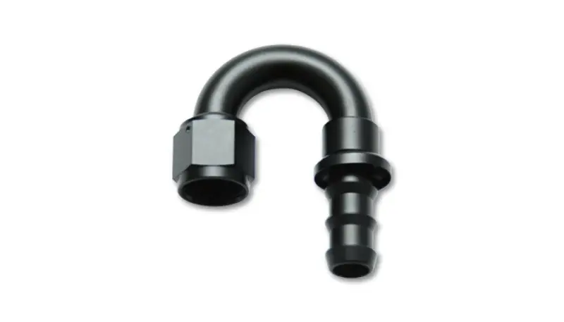 Vibrant -12An Push-On 180 Deg Hose End Fitting - Aluminum 1