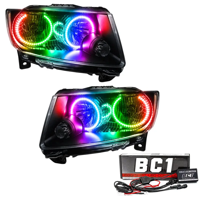Oracle 11-13 Jeep Grand Cherokee Smd Hl (Non-Hid)-Chrome - Colorshift W/ Bc1 Controller 1