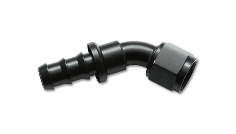 Vibrant -6An Push-On 45 Deg Hose End Fitting - Aluminum 2