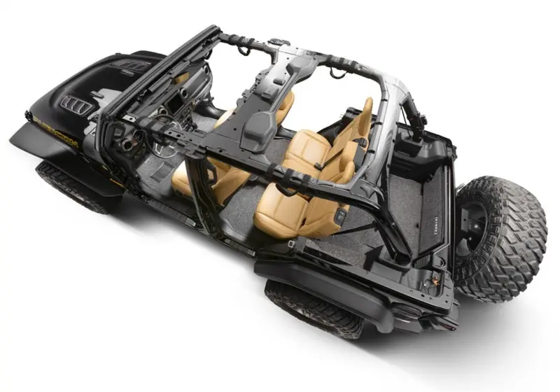 Bedrug 18-23 Jeep Jl 4 Door 4Pc Rear Cargo Kit 1