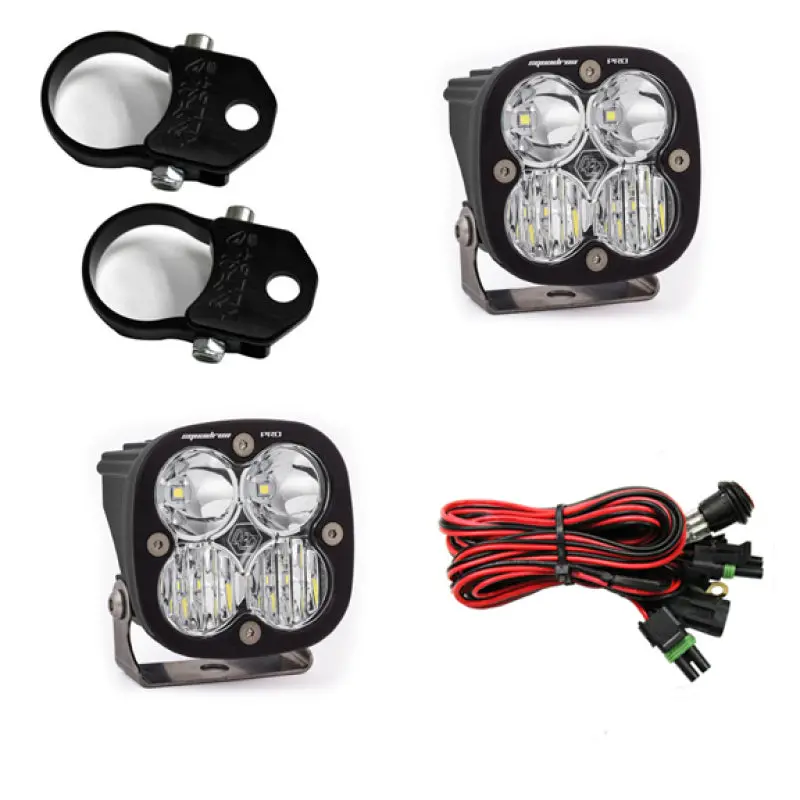 Baja Designs Squadron Pro Led Light Pods Kit W/A-Pillar Mounts/1.75In Harness 1