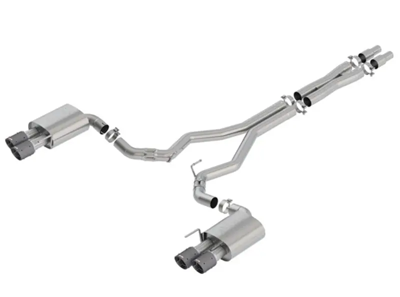 Borla 2018 Ford Mustang Gt 5.0L At/Mt (W/O Valves) Atak 3In Cat-Back Exhaust W/Carbon Fiber Tips 1