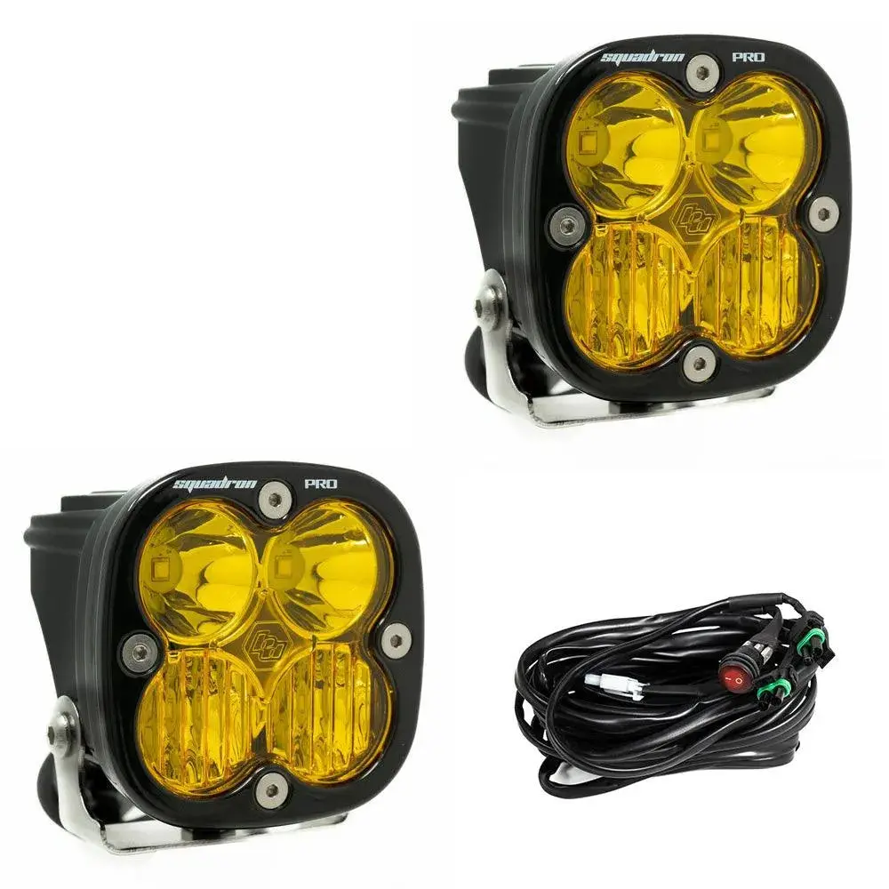Baja Designs Squadron Pro Driving/Combo Black Led Auxiliary Light Pod Pair - Universal 1