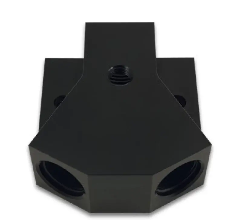 Vibrant Billet Aluminum Y-Block Fitting With 1/8In Npt Port -8An X Dual -8An Orb 2