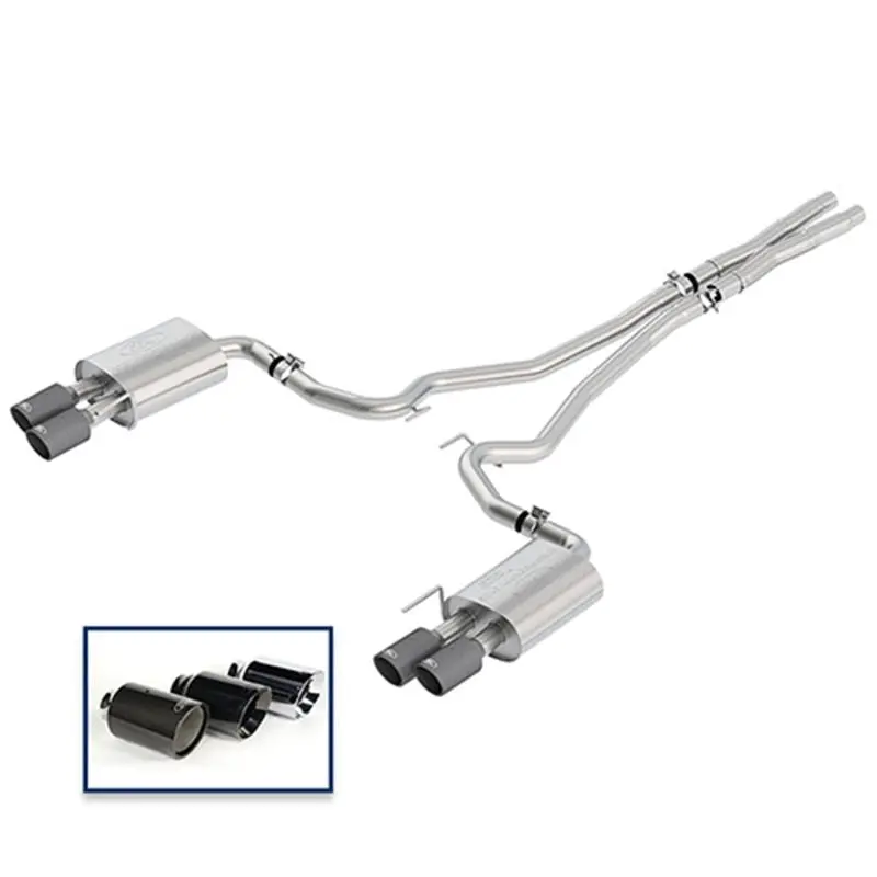 Ford Racing 2018+ Mustang Gt 5.0L Cat-Back Extreme Exhaust System W/ Quad Carbon Fiber Tips 2