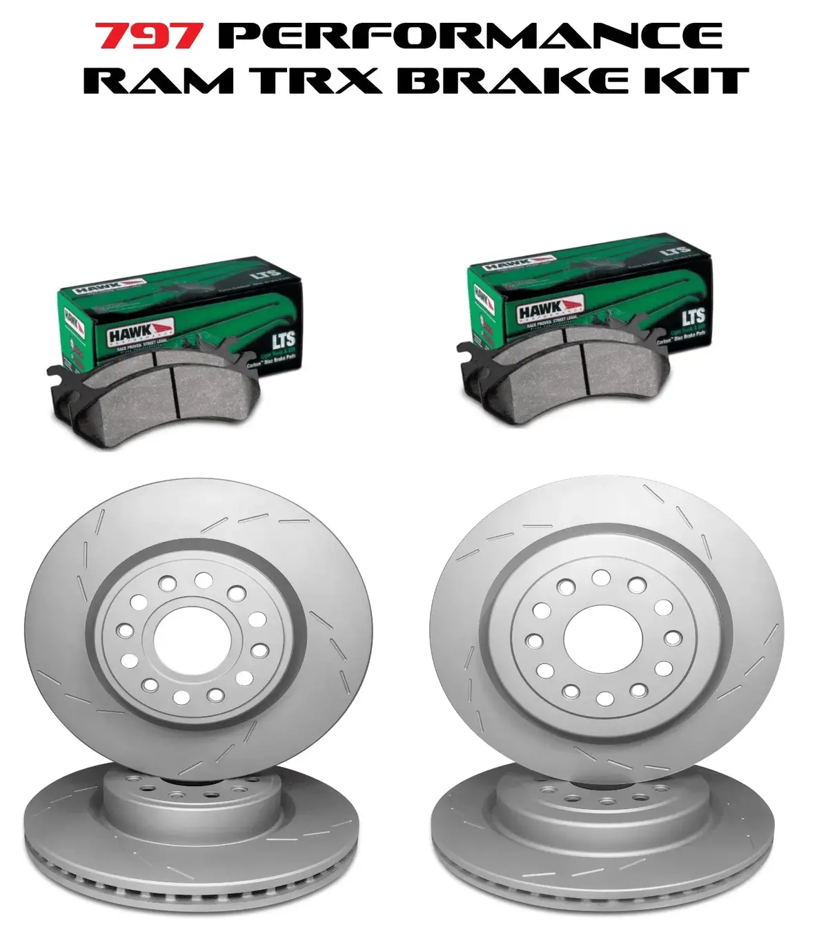 797 HP Brake Upgrade: Cryo-Treated Rotors and Premium Brake Pads for Ram TRX and RHO