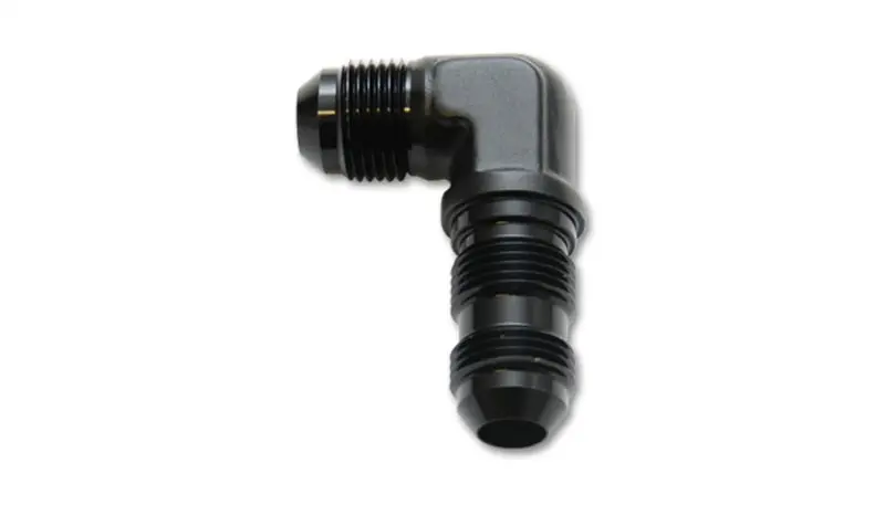Vibrant -12An Bulkhead Adapter 90 Degree Elbow Fitting - Anodized Black Only 1