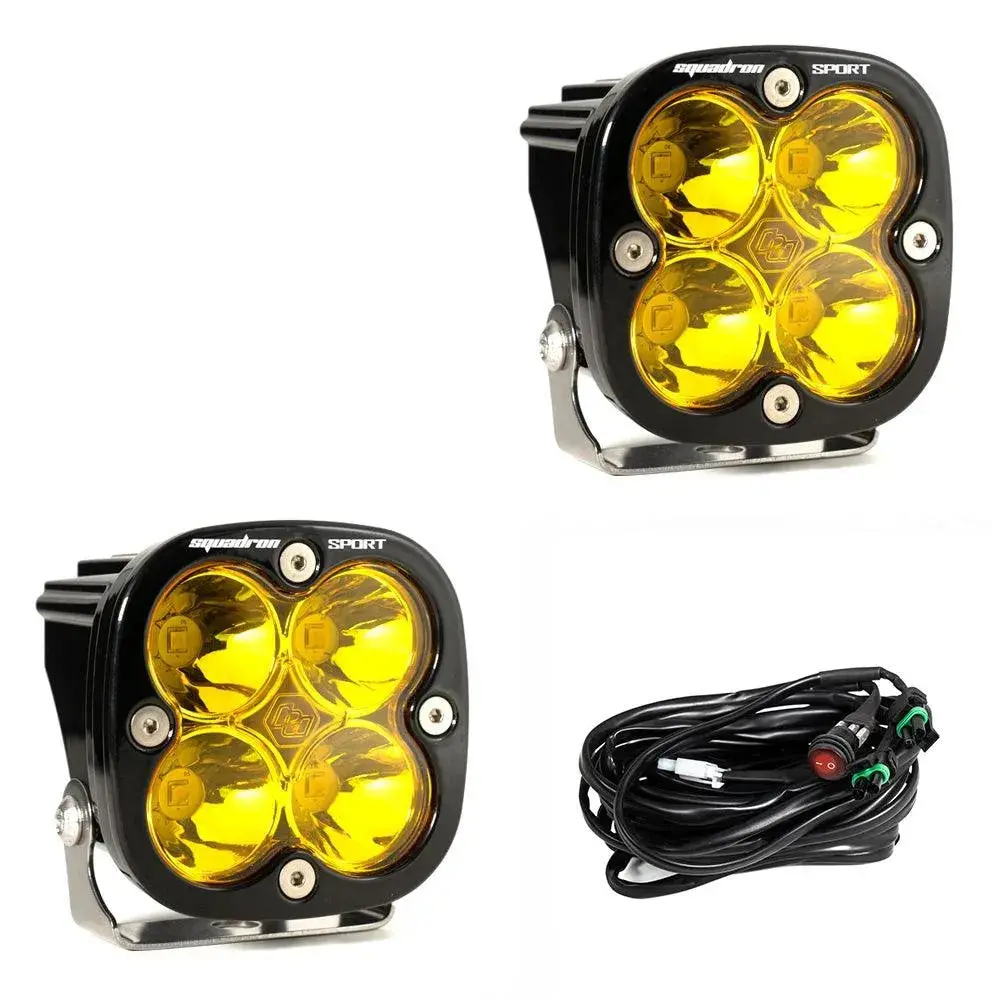 Baja Designs Squadron Sport Black Led Auxiliary Light Pod Pair 2