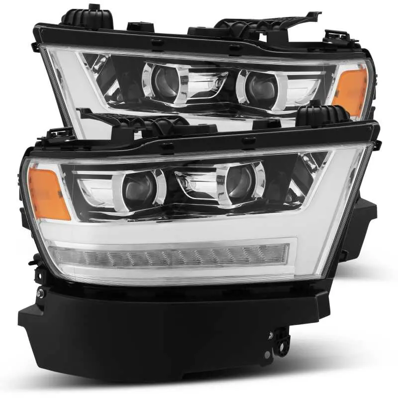 Alpharex 19-20 Ram 1500Hd Pro-Series Proj Headlight Plnk Styl Chrm W/Activ Light/Seq Signal/Plnk Drl 1