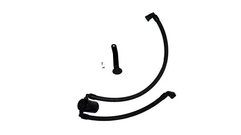 J&L 2024 Ford Mustang 5.0L Oil Separator 3.0 Pcv Side - Black Anodized 1