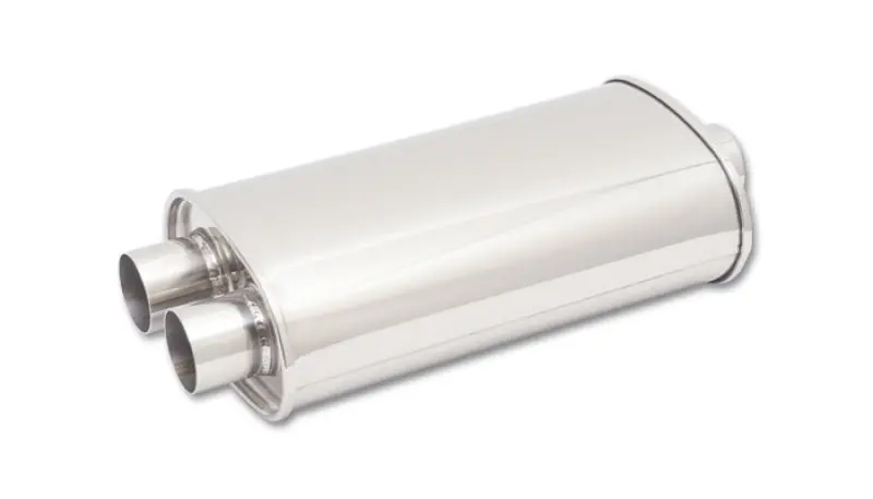 Vibrant Streetpower Oval Muff 5In X 9In X 15In Long Body 3In In I.D. X Dual 2.5In Out Center-Dual 1