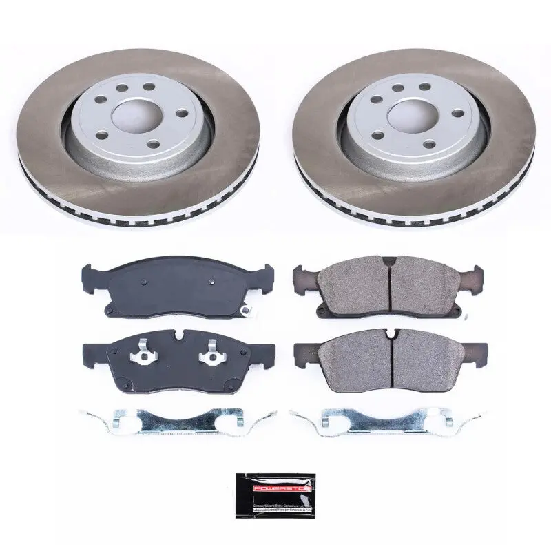 Power Stop 11-12 Jeep Grand Cherokee Front Semi-Coated Rotor Kit 1